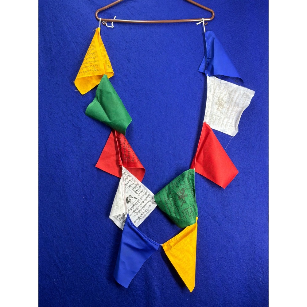 Boho Unisex Unbranded Tibetan Prayer Flags OS Multicolor